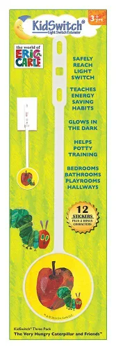 Vista 7 de Kidswitch Extensor de interruptor de luz para niños (paquete de 3, tema de dinosaurio) - Extensión de interruptor de palanca que brilla