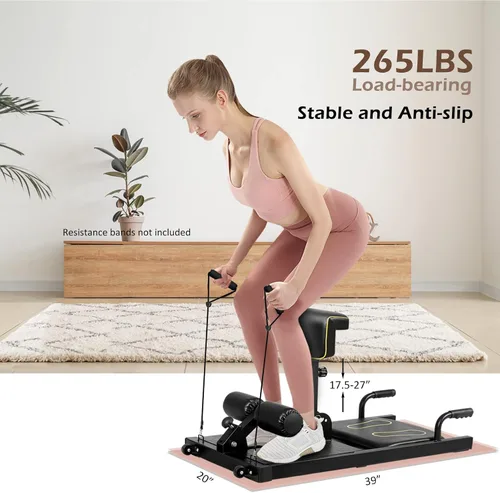 Vista 6 de Sissy - Máquina de sentadillas 8 en 1, máquina multifuncional para sentadillas, equipo de gimnasio en casa para entrenamiento de fuerza de piernas