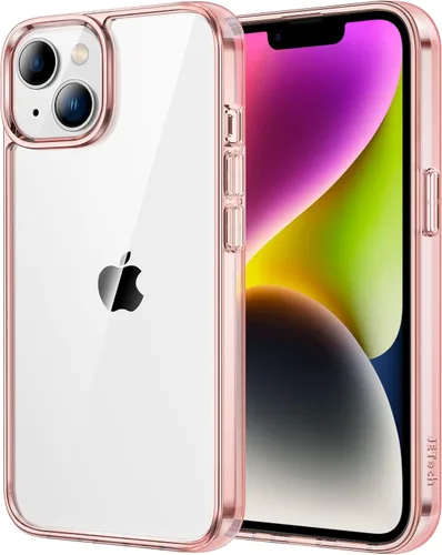 Vista 8 de JETech - Funda para iPhone 14 de 15,5 cm, cubierta a prueba de golpes que no se pone amarilla, parte trasera transparente antiarañazos (negro)