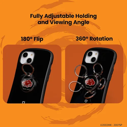 Vista 4 de iFace Naruto Shippuden - Soporte universal para anillo para teléfono inteligente con licencia de anime, accesorio de soporte para teléfono, agarre