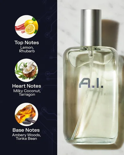 Vista 3 de PB ParfumsBelcam A.I. Eau de Toilette en espray para hombres – Colonia futurista de cítricos amaderados para hombres con limón, coco y tonka