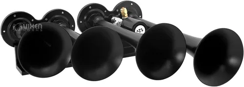 Vista 4 de Vixen Horns Kit de bocina de tren para camiones/coche/semi. Sistema completo a bordo: compresor de aire de 200 psi, tanque de 1.5 galones, 4