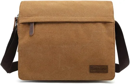 Vista 74 de Sechunk Vintage Canvas Messenger Cross body bag Shoulder bag