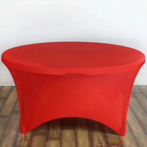 Vista 44 de Efavormart - Mantel rectangular de elastano elástico beige de 4 pies