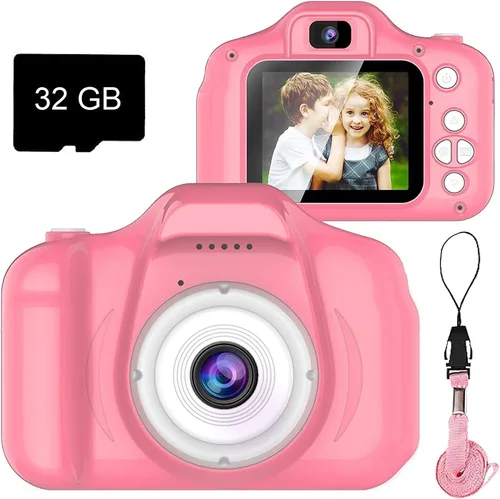 Vista 10 de Dylanto Cámara de selfie mejorada para niños, regalos de cumpleaños de Navidad para niños de 3 a 8 años, cámaras digitales para niños con video HD