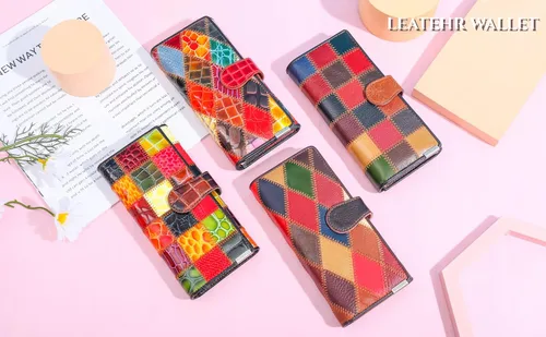 Vista 2 de Carteras de gran capacidad para mujer carteras de cuero genuino multicolor