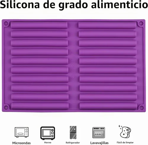 Vista 4 de Moldes de tira de silicona para barra de chocolate, 1 unidad para palo de golosinas para perros, caramelos duros, galletas de barra de chocolate