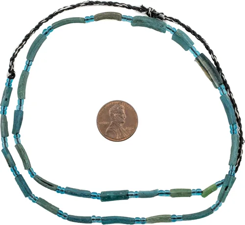 Vista 2 de Abalorios de cristal romanos de agua, vidrio genuino encontrado en Afganistán, Cuentas de vidrio mate para la fabricación de joyas, The Bead Chest