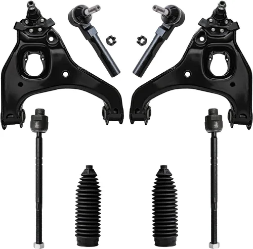 Vista 150 de Detroit Axle - Kit de brazos de control de extremo de 8 piezas para Toyota 2001-2003 Highlander 2002-2003 Camry Lexus ES300, 2 conjuntos de brazos