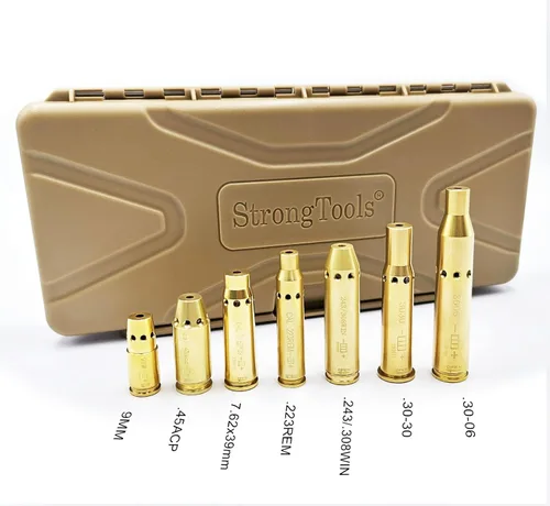 Vista 9 de BoreSighter para rifle calibre 22LR/223/9MM/7.62X39MM/30-30/30-06/.25/270/243/308/7MM/ 45ACP Colt Mira telescópica para rifle Pistola Latón Punto