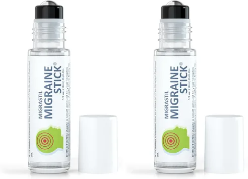 Vista 8 de Aceite esencial de aromaterapia Migrastil, aplicador con bolilla para alivio de migrañas y dolores de cabeza, 0.35 onzas líquidas With spearmint &