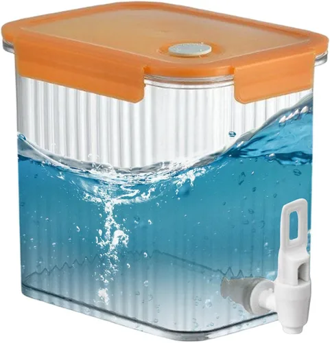 Vista 11 de Dispensador de bebidas de 2.5 litros con espita, dispensador de bebidas de 0.66 galones, contenedor de bebidas frías para jugo helado de leche