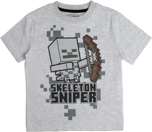Vista 6 de Minecraft Paquete de 3 camisetas gráficas de manga corta para niños de Mobs