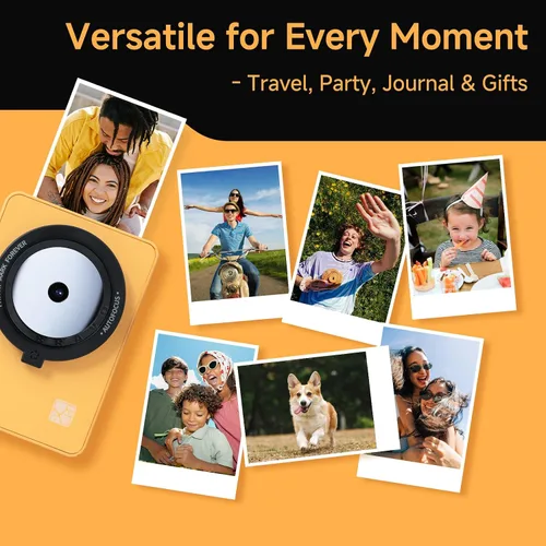 Vista 8 de HPRT Z5 - Cámara de impresión instantánea e impresora fotográfica, tecnología de sublimación de tinta, 5 efectos de filtro, flash LED, papel