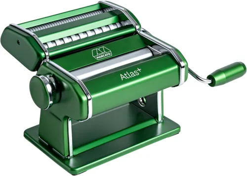 Vista 9 de Marcato Hecho en Italia Atlas+Máquina de pasta, negro. Rodillos de acero cromado y aluminio, doble cortador para lasaña, fettuccine y espagueti