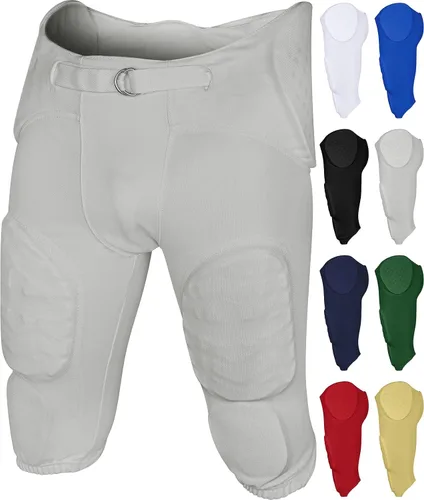 Vista 7 de Exxact Sports Proline Men's Integrated Football Pants with 7 Flex Pads Negro
