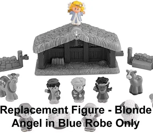 Vista 3 de Pieza de repuesto para Fisher-Price Little People Deluxe Christmas Story, Nativity Playset - J2404 - Figura de ángel de repuesto