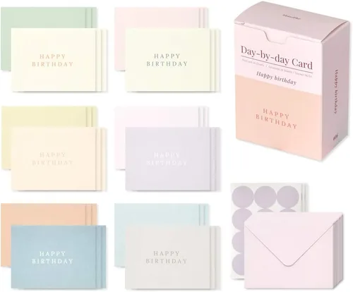 Vista 40 de Monolike Tarjeta Día a Día, 105 Luna - Mezcla de 48 mini tarjetas individuales, 24 sobres Paquete