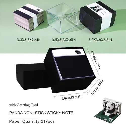 Vista 6 de Bloc de notas 3D, 217 hojas de papel creativo tallado panda arte 3D Notas adhesivas DIY Notes, decoración de escritorio, regalo
