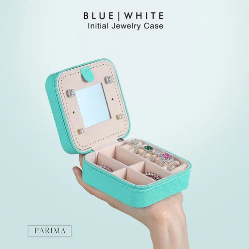 Vista 2 de Parima Joyero de viaje para niñas y mujeres, caja organizadora de joyas, cajas de joyería personalizadas para mujeres y niñas, caja de joyería