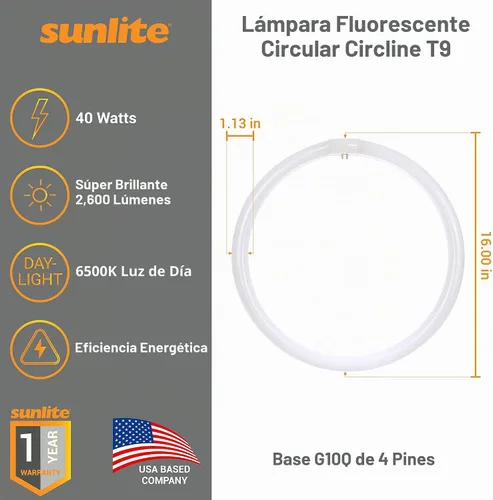 Vista 2 de Sunlite - Luz fluorescente y circular 6500 k luz día