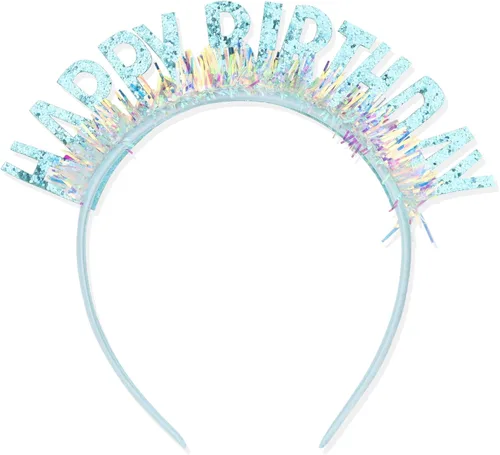 Vista 14 de CIEHER Diadema de corona de cumpleaños para mujeres y niñas, tiara con decoraciones - negro