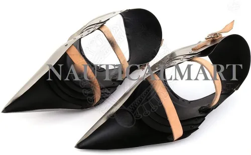 Vista 7 de NauticalMart Par de zapatos de armadura Caballero medieval Armadura de acero Sabaton