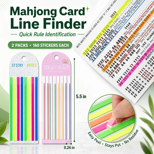 Vista 5 de Juego de cartas de Mahjong americano 2026 con mangas y buscadores