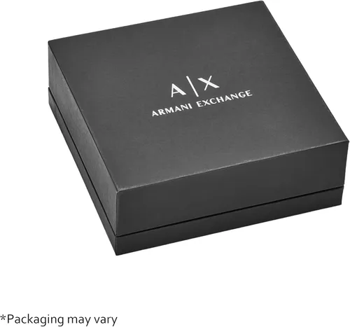 Vista 4 de Armani Exchange Pulsera de cadena de acero inoxidable dorado para hombre (Modelo: AXG0078710)