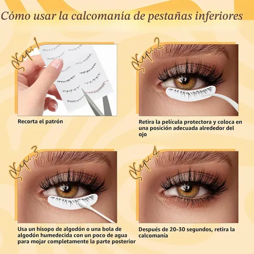 Vista 6 de QUEWEL 2 pares de pestañas magnéticas, reutilizables, sin necesidad de pegamento, kit de pestañas magnéticas con aplicador, kit de racimos