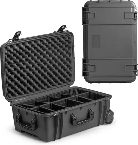 Vista 10 de Seahorse 830 - Funda rígida protectora profesional para cámara, aprobada por la TSA, especificaciones mil, resistente al agua IP67, fabricada