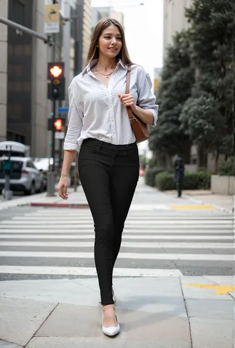 Vista 3 de Hybrid & Company - Pantalones ultraelásticos para mujer, cómodos y ajustados, para el trabajo y ocasiones informales Negro