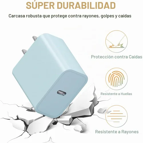 Vista 4 de Bloque de cargador USB C para iPhone 17 Cargador de pared Adaptador de corriente de 20 W para iPhone 17/17 Air/17 Pro/17 Pro Max, 16 15 14 13 12 11