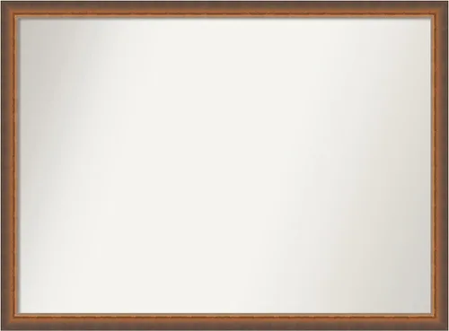 Vista 66 de Amanti Art Espejo de baño de bronce para sobre fregadero, 29 x 19 pulgadas, espejo rectangular de bronce antiguo, marco de madera tradicional