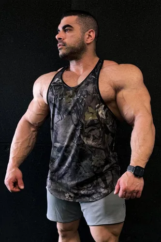 Vista 7 de Jed North Culturismo Tank Top Gym Stringer Y-Back Muscle Racerback
