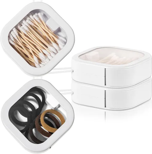 Vista 8 de Kathfly Paquete de 2 organizadores de cintas para el cabello, soporte portátil para bandas para el cabello, organizador portátil para accesorios