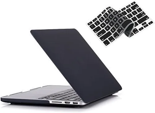 Vista 8 de RUBAN Funda para MacBook Retina Pro de 15 pulgadas A1398 (2015-2012), carcasa rígida de plástico liso mate con cubierta de teclado de TPU