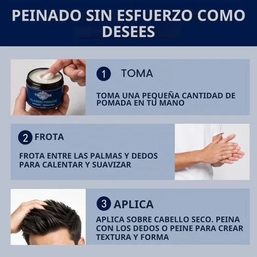 Vista 4 de THEMANCODE Pomada para hombres, fijación media y bajo brillo, 4 onzas