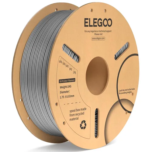 Vista 41 de ELEGOO Paquete de filamento PLA Plus negro 10KG, filamento para impresora 3D PLA+ resistente de 1.75mm precisión dimensional +/- 0.02mm, paquete