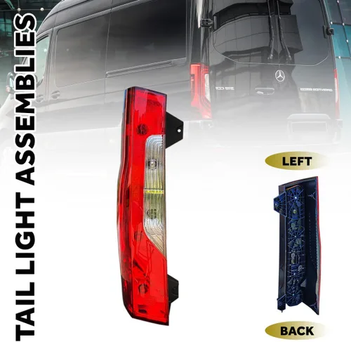 Vista 7 de Se adapta a Mercedes Sprinter W907 910 Luz trasera con bombillas lado izquierdo 2019 a 2021