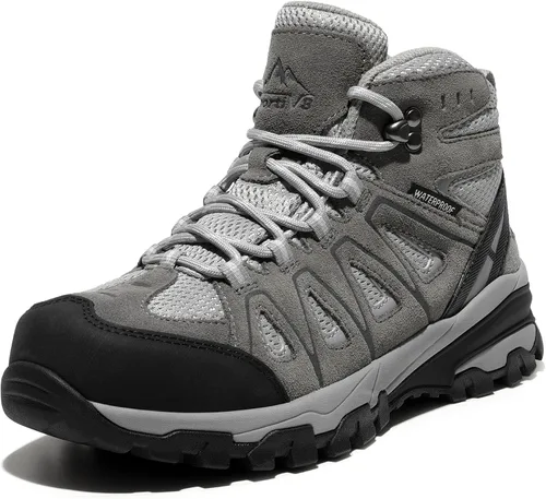 Vista 10 de NORTIV 8 Botas de senderismo impermeables para mujer, para exteriores, senderismo, camping, botas de búsqueda