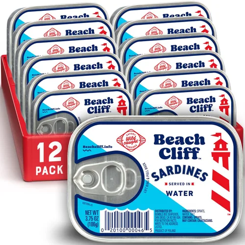 Vista 9 de Beach Cliff Sardinas Silvestres en Salsa Picante de Louisiana, lata de 3.75 oz - 14g de proteína por porción - Sin gluten, apto para dieta keto