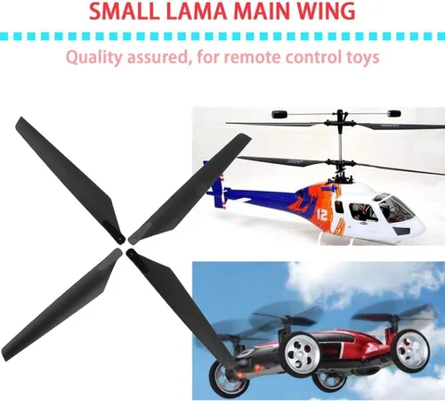 Vista 7 de 4 cuchillas principales negras para LAMA V3 V4/walkera 5-8 RC helicópteros AH6 vehículos controlados por aplicación y control remoto