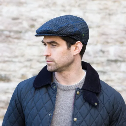 Vista 8 de Irish Tweed Trinity Flat Cap, 100% Tweed, fabricado en Irlanda