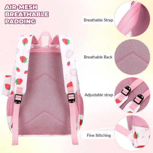 Vista 21 de Mygreen - Mochila escolar con bonitos diseños para niños y niñas, 11.5 x 15.7 x 5.1 pulgadas