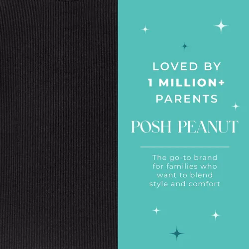 Vista 52 de Posh Peanut Pijamas para niñas, suaves, de viscosa de bambú para niños, pijamas a juego de manga larga para niñas