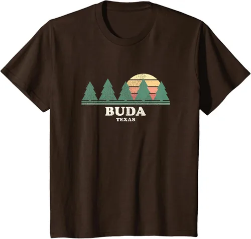 Vista 7 de Buda TX Vintage Throwback Tee Retro 70s Design T-Shirt