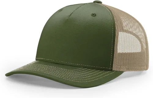 Vista 23 de Richardson 112 - Gorra de camionero de 5 paneles de alta calidad, ajustable, gorra Richardson en blanco estructurada Bark Duck Camo / Marrón