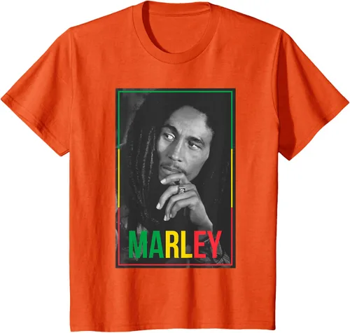 Vista 29 de Camiseta blanca oficial de Bob Marley Photo S Negro