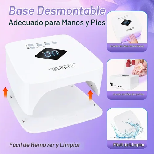 Vista 5 de LKE Nail lamp Secador de uñas, Blanco